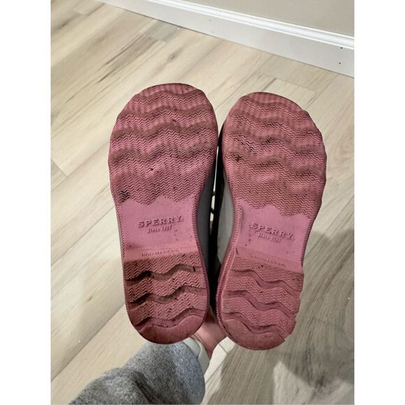 Sperry Kids Girl's Port Boot (Big Kid) Girls Size 10M Ivory Waterproof - Picture 8 of 9